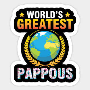 World's Greatest Pappous Happy To Me Mother Father Daddy Mom Sticker